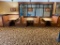 Bank of Booths, 3 Tables, 4 Booths, 2 End Caps, 2 Back to Backs, 30in x 48in Tables, 48in Booths