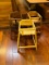 Lot of 3 Wooden Childs High Chairs