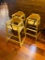 Lot of 3 Wooden Childs High Chairs