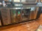 Krowne BS84L-KNS-LLL 84in 3-Door Stainless Steel Back Bar Refrigerator - 115v, 2 Glass, 1 SS Door
