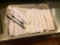 57 Rolled Linen Knife and Fork Sets, 57 Forks, 57 Knives, 57 Cloth Napkins