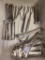 Large Group of Stainless Steel Serving Tongs