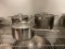 Set of 3 Stainless Steel Aluminum Clad Vigor NSF Cookware - 6qt. 8qt Sauce Pans & 12qt Stock Pot