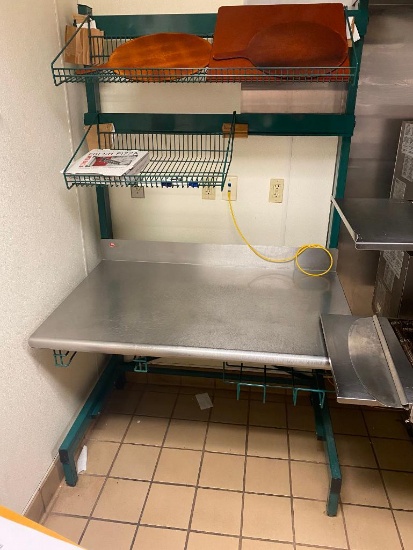 Custom Prep Table and Storage Rack System, Top 30in x 48in x 32in H