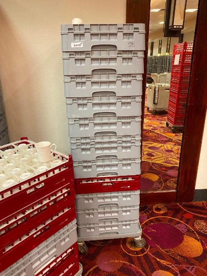 225 Coffee Mugs, 10oz Vertex Ivory Color Coffee Mug, 12 Racks of 20, 1 Racks of 25