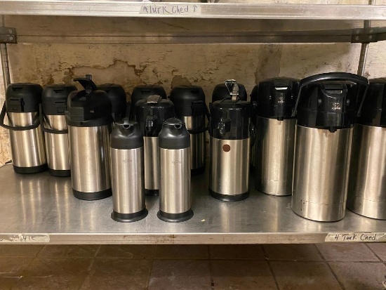 15 Airpots by Curtis or ZOJIRUSHI 2 & 3 Liter, 2 Small Servers