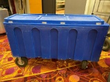 Portable Beverage Catering & Concession Cooler, Blue, Mobile - Ice Bin Beer Tank 60in