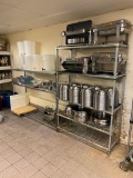 Lot of 2 HD Dunnage Storage Shelving Units, 48in x 18in and 72in x 18in