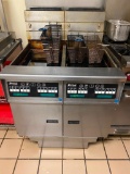 Two Pitco Frialator Model: SG14R - 50lb Floor Fryers on Stand, NICE, Clean, Digital