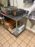 Stainless Steel Prep Table w/ Lower Shelf 36in x 30in x 35in H w/ 2 Backsplashes