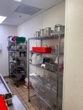 Lot of 5, HD NSF Dunnage Shelving Units, (4) 18in x 48in x 72in, Other 24in x 24in x 92in