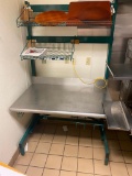 Custom Prep Table and Storage Rack System, Top 30in x 48in x 32in H