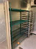 Lot of 5 HD Green Epoxy NSF Dunnage Storage Shelving Racks, 2 Dunnage Racks