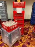 200 Wine Glasses, 10oz, 8 Racks of 25/Rack w/ Glass Rack Dolly