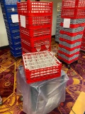 200 Wine Glasses, 10oz, 8 Racks of 25/Rack w/ Glass Rack Dolly