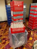 200 Wine Glasses, 10oz, 8 Racks of 25/Rack w/ Glass Rack Dolly