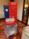 200 Wine Glasses, 10oz, 8 Racks of 25/Rack w/ Glass Rack Dolly