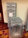 225 12 oz Goblet Glasses / Water Glasses, 9 Racks of 25 w/ Glass Rack Dolly