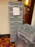 225 12 oz Goblet Glasses / Water Glasses, 9 Racks of 25 w/ Glass Rack Dolly