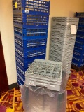 225 12 oz Goblet Glasses / Water Glasses, 9 Racks of 25 w/ Glass Rack Dolly