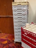 285 - 8oz Soup Cups, Vertex Ivory China Soup Cups, 10 Racks of 20, 1 Rack of 16