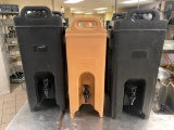 3 - Carlisle and Cambro 5 Gallon Portable Insulated Beverage Servers