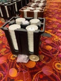 Restaurant China & Dish Caddys, 600 - 8in Vertex Plates / Platters w/ 3 Dish Caddy & Caddy Covers
