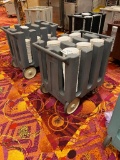 Restaurant China & Dish Caddys, 700+ - 6-1/4i in Vertex Plates / Platters w/ 2 Dish Caddy & Caddy