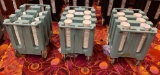 Restaurant China & Dish Caddys, 900 +/-, 5-1/2i in Vertex Plates / Saucers w/ 2 Dish Caddy & Caddy