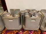 300 Plate Covers & 2 Mobile Storage Caddys , 10-1/2in Round Plate Cover - 2-1/2in H, Stainless Steel