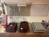 Huge Lot of Kitchen Supplies, See List Below: Trays, Baking Tins, Portable Ranges, Pans