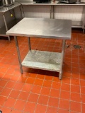 Stainless Steel Prep Table w/ Lower Shelf, 36in x 30in x 36in H
