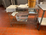 3-Tiered Chrome NSF Shelving Rack, 48in x 18in x 35in H, Dunnage Shelving