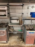 Custom Dunnage Shelving Unit, 2 Stainless Steel Top Shelves, Lower Shelf, Stainless Steel Work
