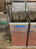 Pitco Frialator Model 40D - 40lb Natural Gas Floor Fryer, Clean, Drained, 2 Baskets