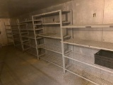 Lot of 13 NSF Dunnage Shelving Units, Several Different Styles, Most 72in Tall & 18in Deep