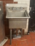 Stainless Steel Single Compartment Mop/Warehouse/Kitchen Sink - 12in Deep