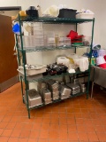 HD Green Epoxy Dunnage Shelving Rack, 72in x 60in x 24in