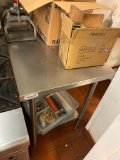 Stainless Steel Prep Table w/ Lower Shelf, 30in x 24in x 34in H