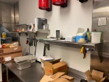 Lot of 2 Win-Holt Wall Mount Stainless Steel Shelving Units, 72in x 12in, 48in x 12in
