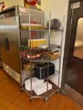 Unique Corner Mobile NSF Dunnage Shelving Unit, 28in x 28in x 72in