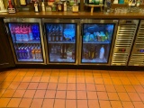 Krowne BS84R-KNS 84in 3-Glass Door Stainless Steel Back Bar Refrigerator - 115v