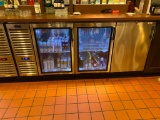 Krowne BS84L-KNS-LLL 84in 3-Door Stainless Steel Back Bar Refrigerator - 115v, 2 Glass, 1 SS Door