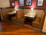 Bank of Booths, 2 Tables 30in x 48in Wall Mount, 3 Booths, 2 End Caps, 1 Double
