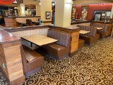 Bank of Booths, 3 Tables, 5 Booths, 4 End Caps, 1 Back to Back