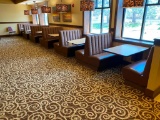 Bank of Booths, 6 Tables, 7 Booths, 5 Back to Back, 2 End Caps