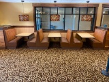 Bank of Booths, 3 Tables, 4 Booths, 2 End Caps, 2 Back to Backs, 30in x 48in Tables, 48in Booths