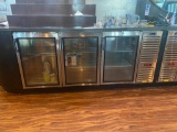 Krowne BS84R-KNS 84in 3-Glass Door Stainless Steel Back Bar Refrigerator - 115v