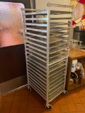 New-Age Aluminum Sheet Pan Rack w/ 20 Full Size Sheet Pans, Mobile