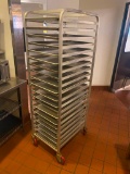 Win-Holt Aluminum Sheet Pan Rack w/ 20 Full Size Sheet Pans, Mobile